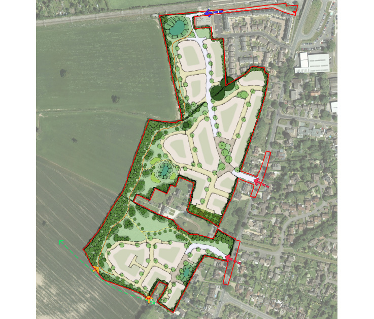 Land off Cromwell Lane Concept Masterplan